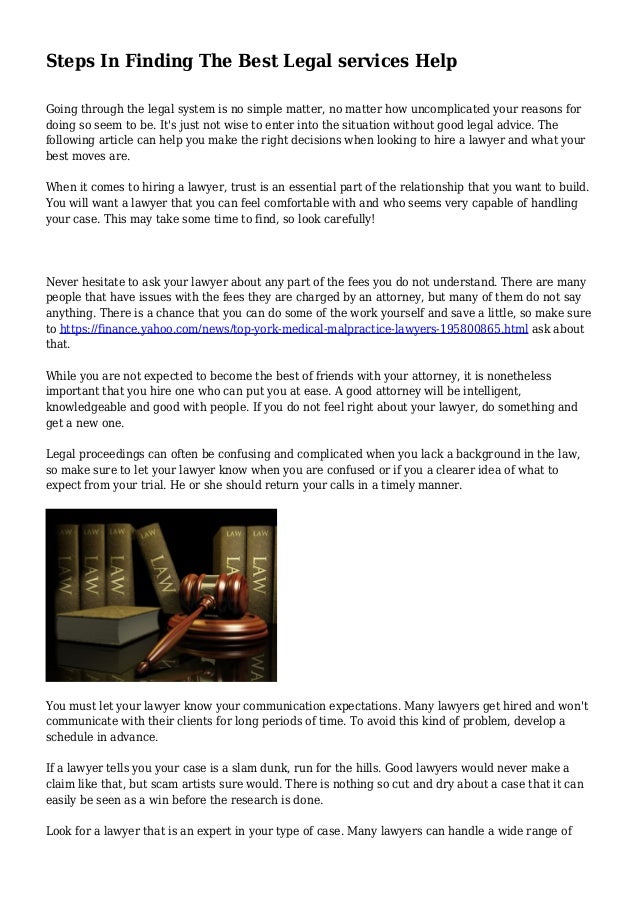 Steps In Finding The Best Legal services Help Steps In Finding The Best Legal services Help