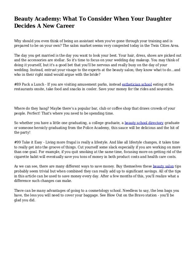 Beauty Academy What To Consider When Your Daughter Decides A New Car