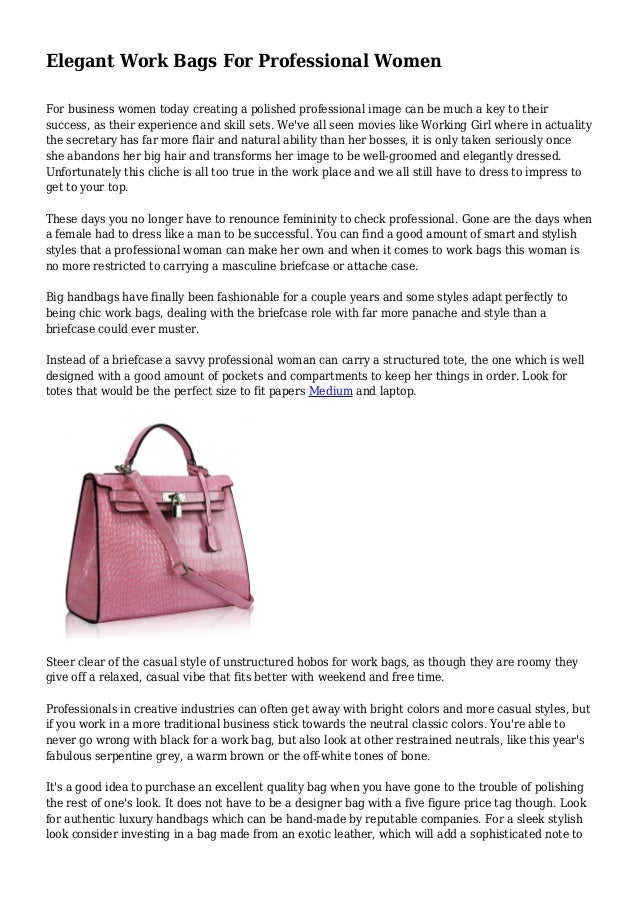 professional work bag female