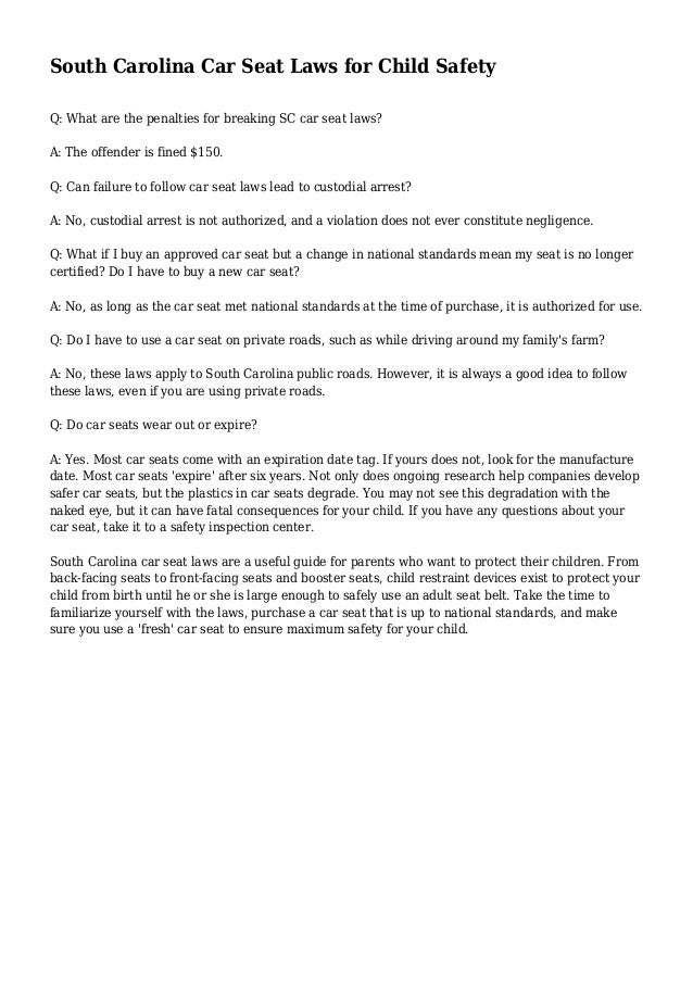 North Carolina Guidelines For Child Booster Seat In Car North Carolina Guidelines For Child Booster Seat In Car