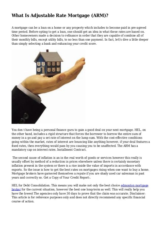 What Is Adjustable Rate Mortgage (ARM)?