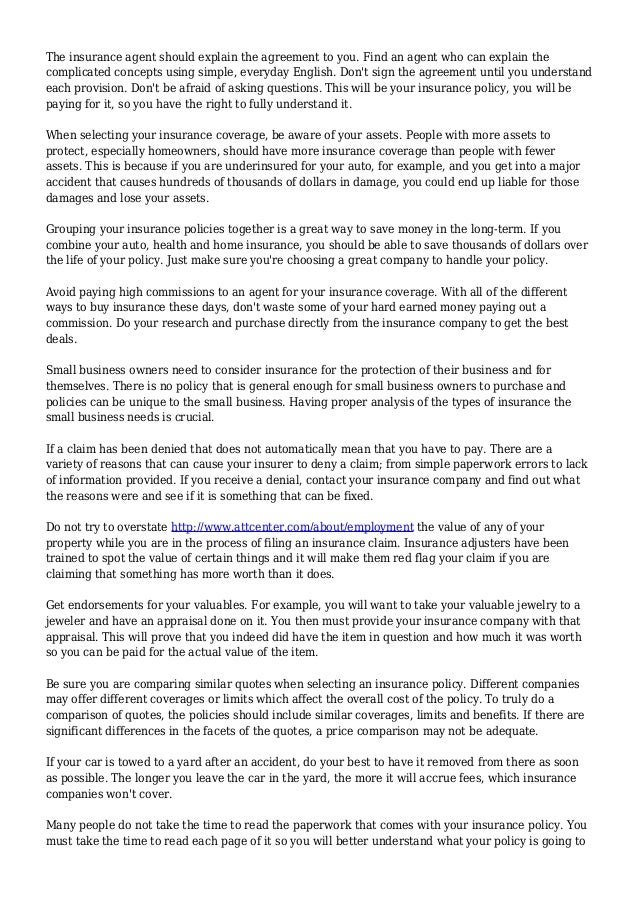 Use These Common Sense Insurance Coverage Suggestion To Conserve Mone - 