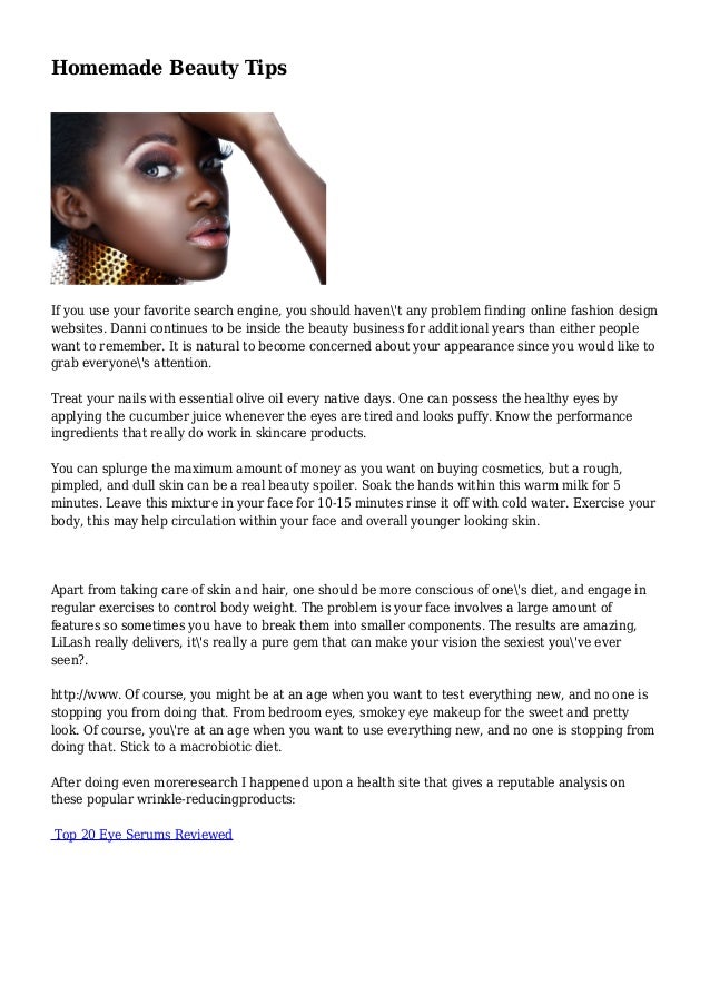 Homemade Beauty Tips