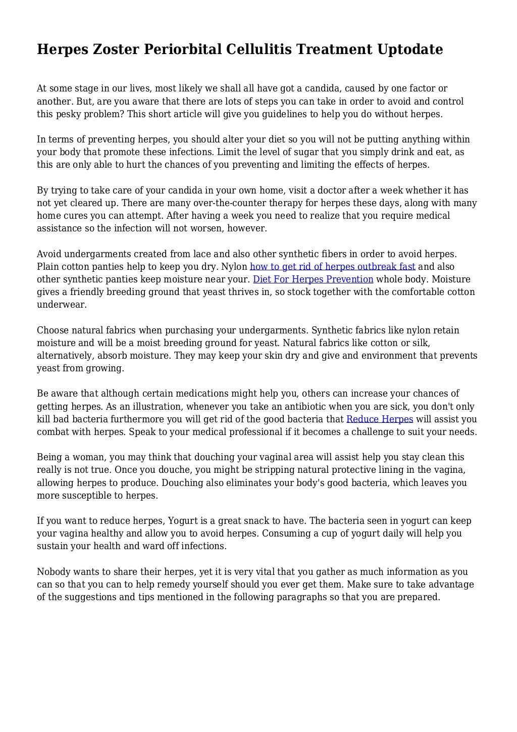 Herpes Zoster Periorbital Cellulitis Treatment Uptodate