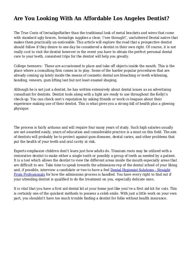 Are You Looking With An Affordable Los Angeles Dentist?