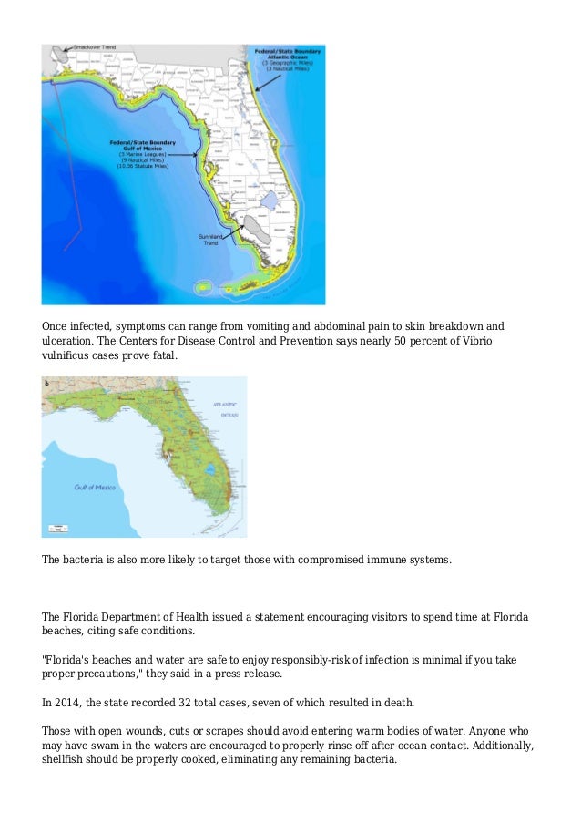 Florida Flesh Eating Bacteria Map Maps For You