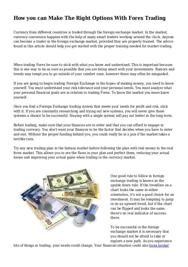 What Are Fx Options And Why Do You Need To Give Them A Try In - how!    you can make the right options with forex trading currency from differ!   ent countries is traded