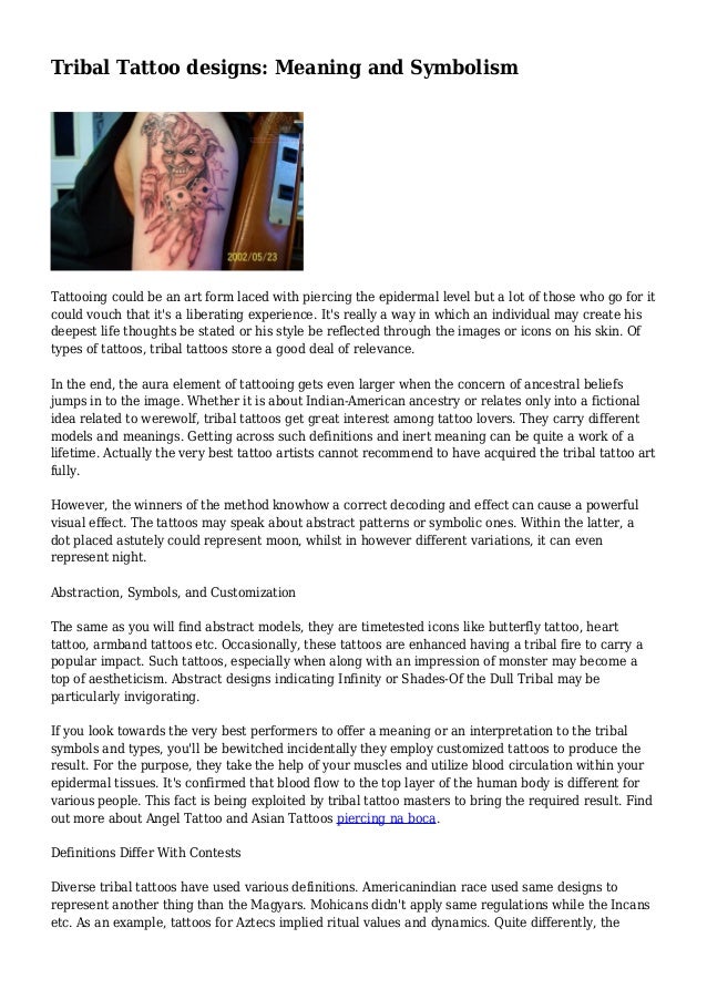 tribal tattoo meanings and symbols
