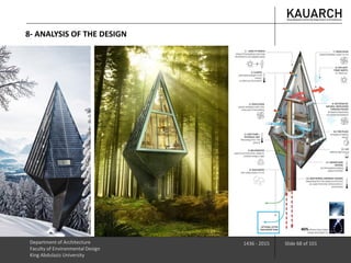 8- ANALYSIS OF THE DESIGN
Department of Architecture
Faculty of Environmental Design
King Abdulaziz University
1436 - 2015 Slide 68 of 101
 