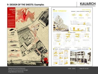 Department of Architecture
Faculty of Environmental Design
King Abdulaziz University
1436 - 2015 Slide 87 of 101
9- DESIGN OF THE SHEETS: Examples
 