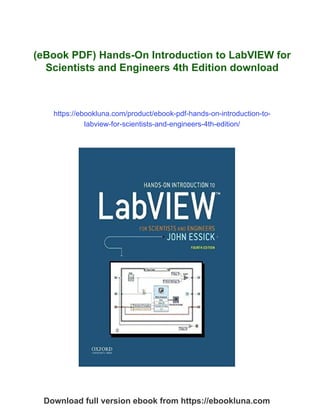 eBook PDF) Hands-On Introduction to LabVIEW for Scientists and