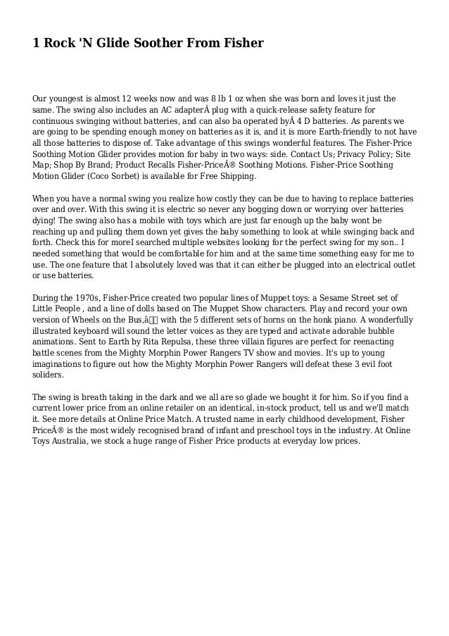 rock n glide soother