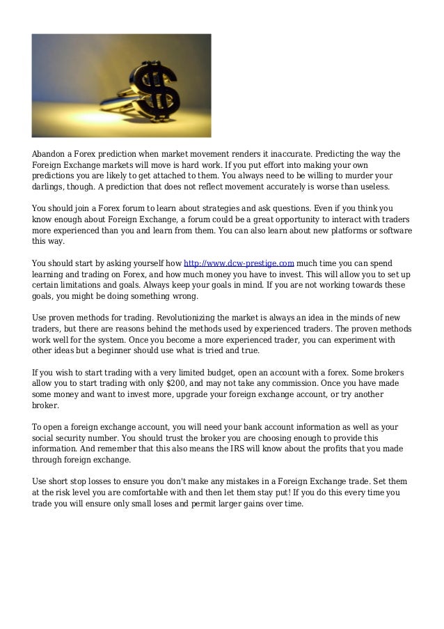 Foreign Exchange Investing Pointer You Need To Be Successful - 