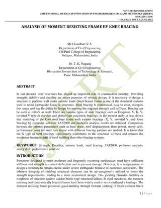 ANALYSIS OF MOMENT RESISTING FRAME BY KNEE BRACING | PDF
