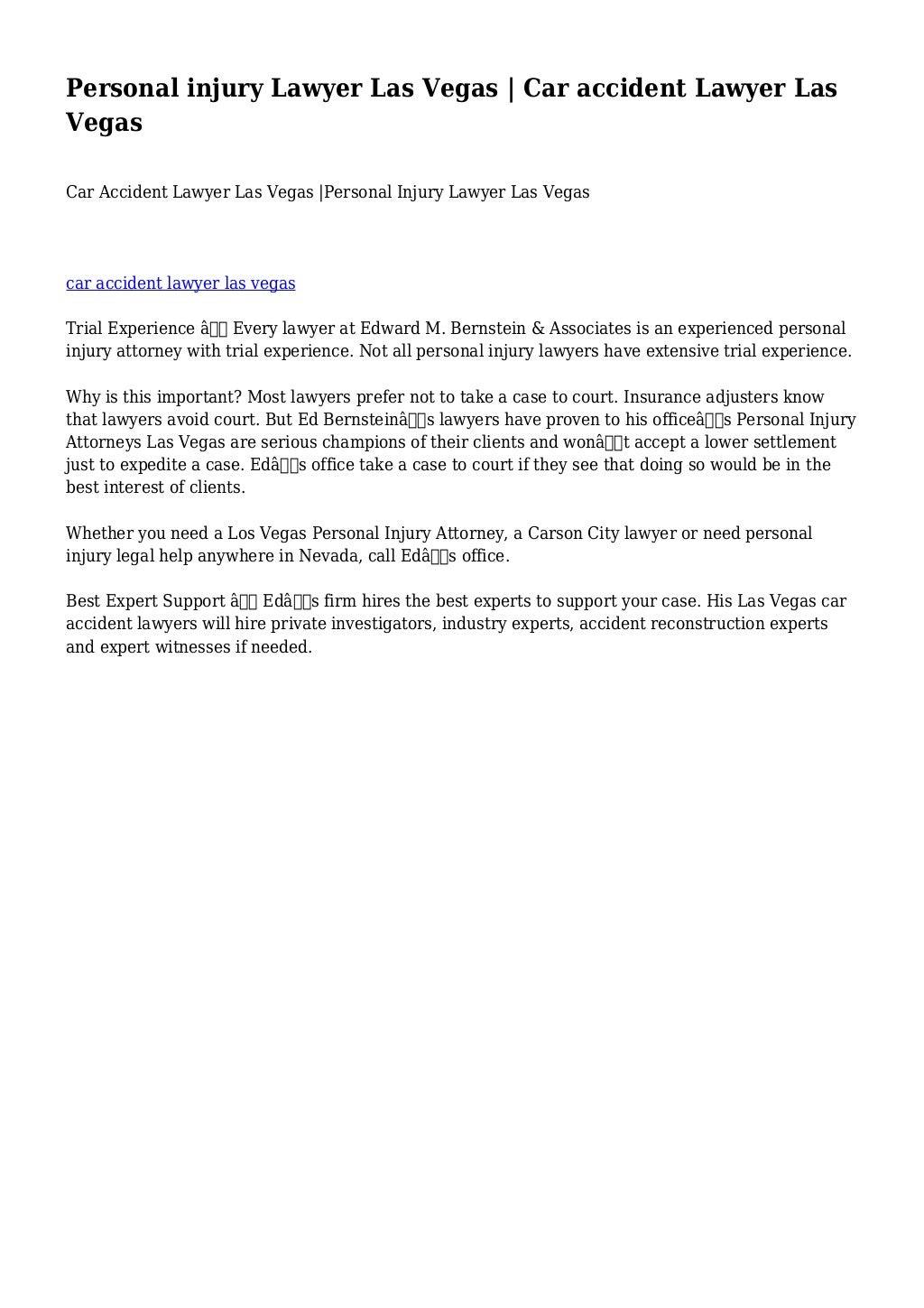 Personal injury Lawyer Las Vegas Car accident Lawyer Las