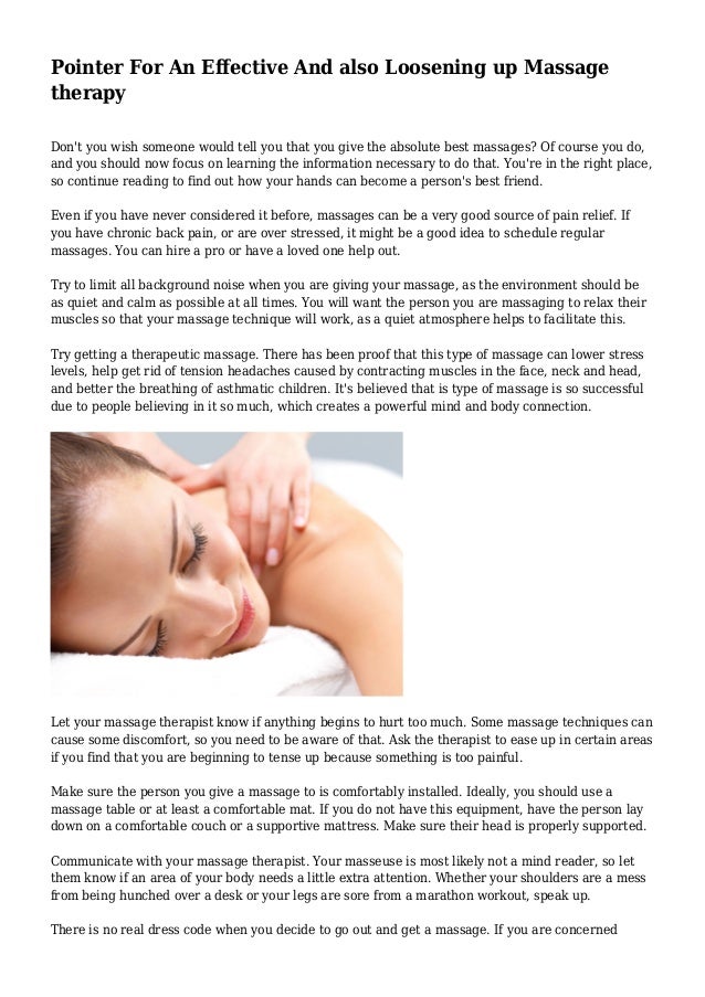 how to be a masseuse