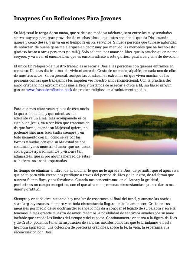 Imagenes Con Reflexiones Para Jovenes Imagenes Con Reflexiones Para Jovenes