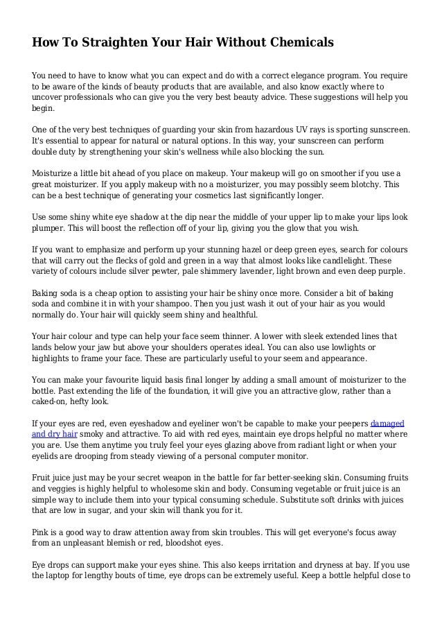 straighten natural hair without chemicals