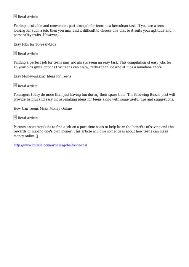 jobs for teens buzzle com best jobs for teens