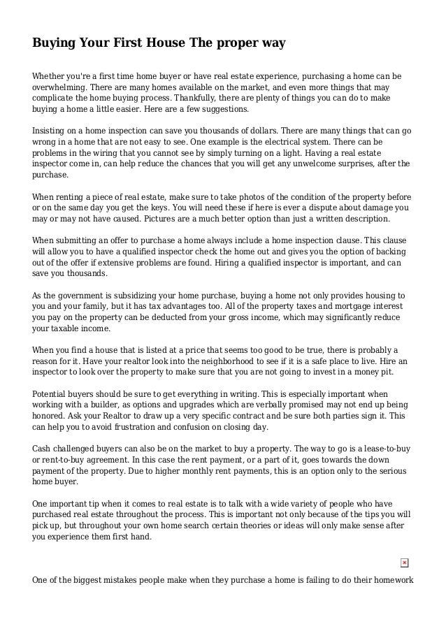 how do you purchase a house