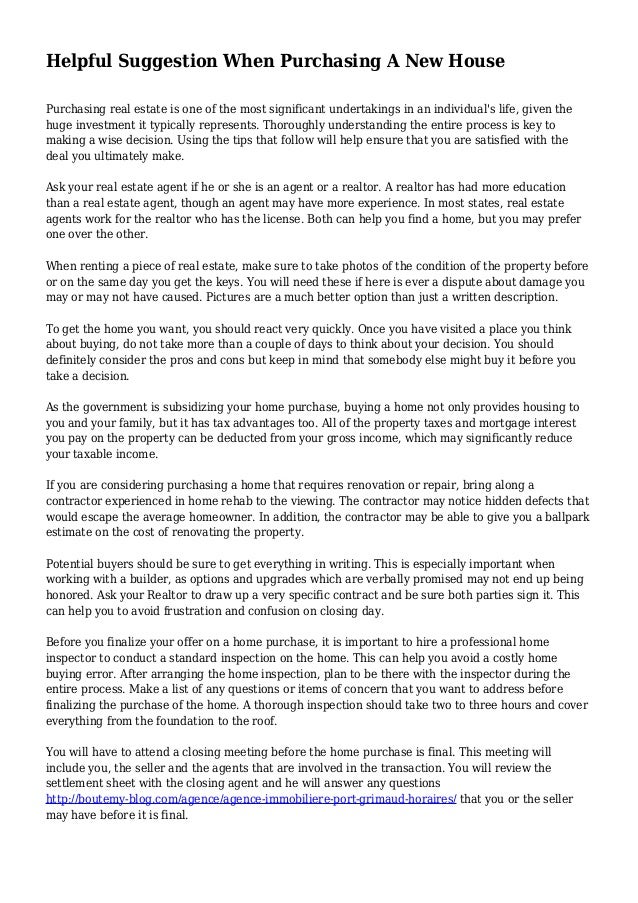 do you need agent to buy new house