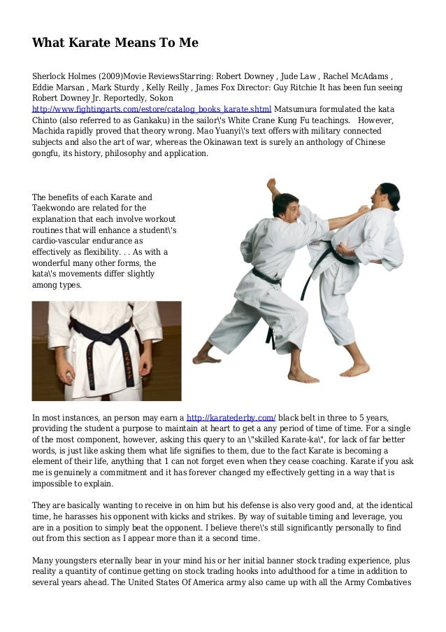 What Karate Means To Me