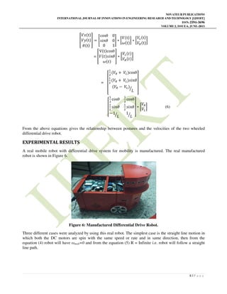 DESIGN OF A DIFFERENTIAL DRIVE MOBILE ROBOT PLATFORM FOR USE IN ...