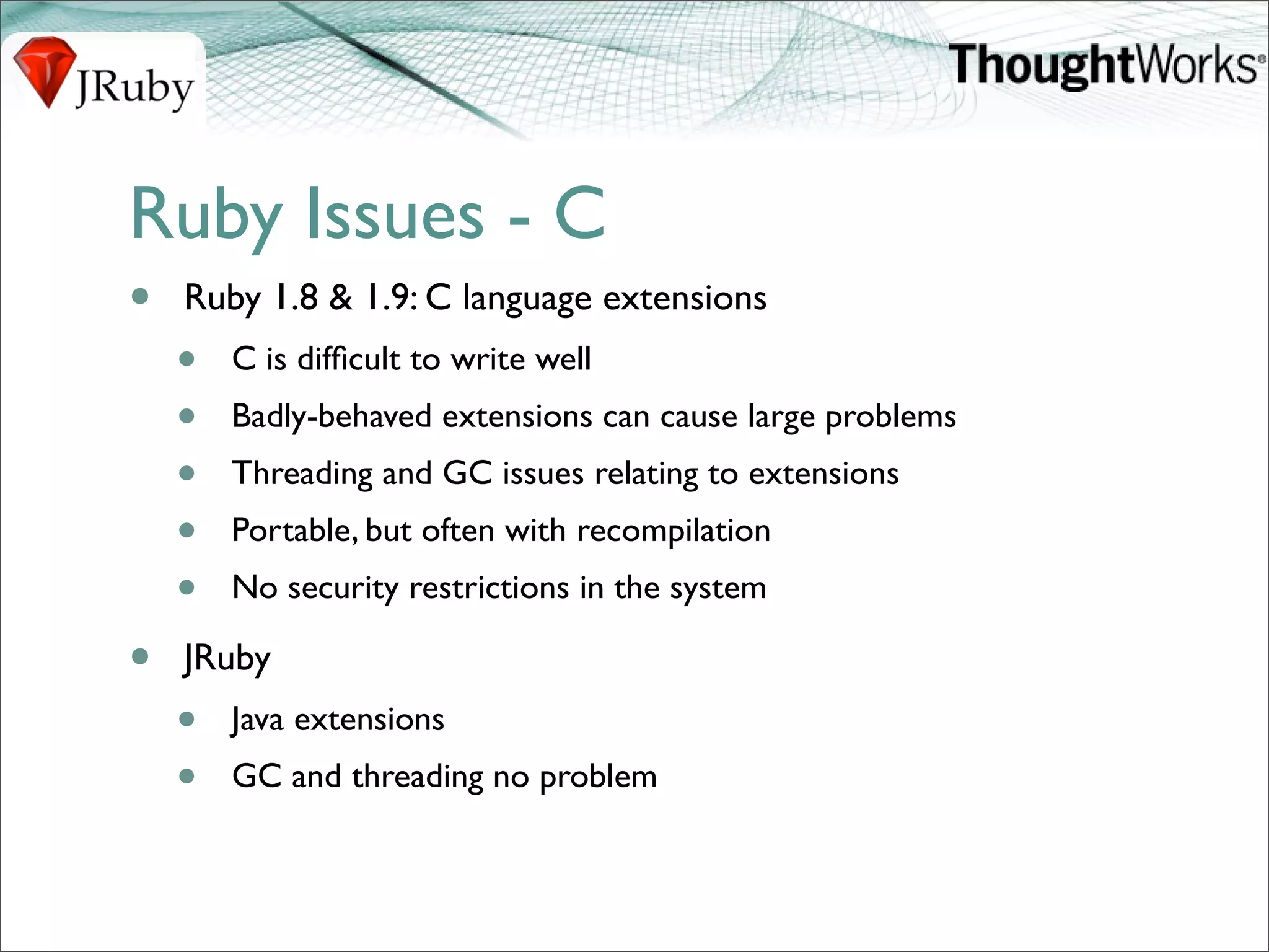 J Ruby Power On The Jvm