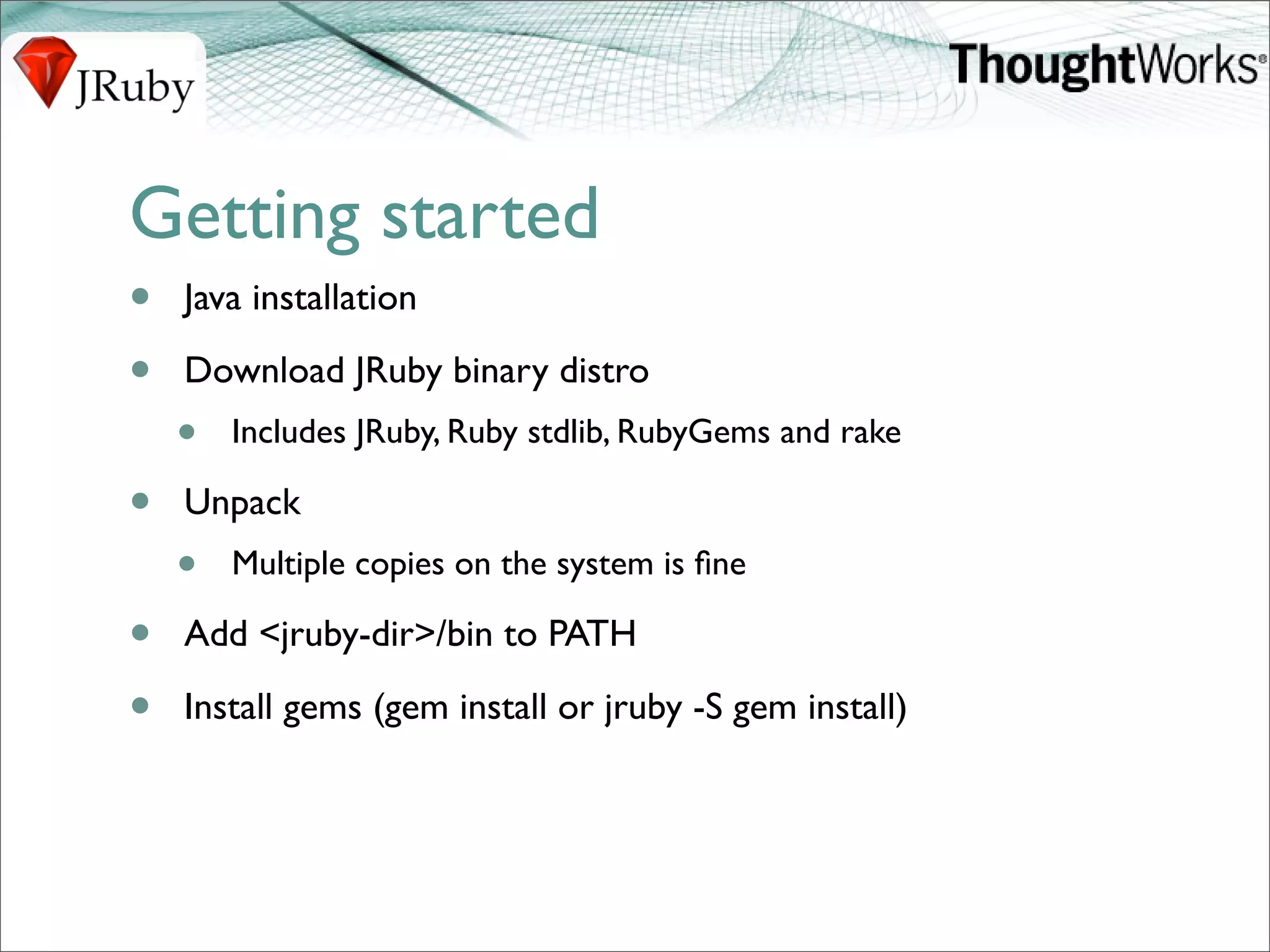 J Ruby Power On The Jvm