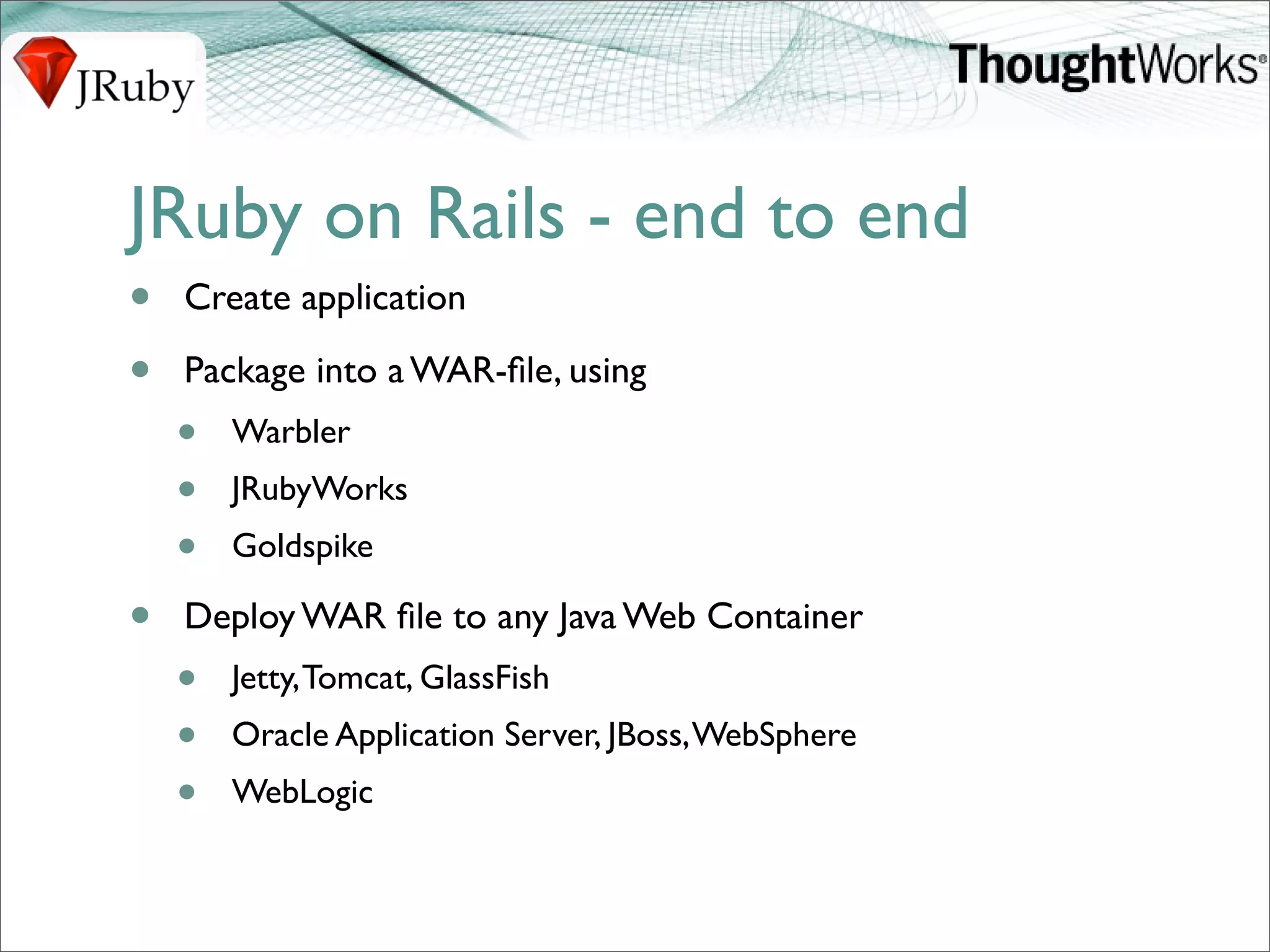 J Ruby Power On The Jvm