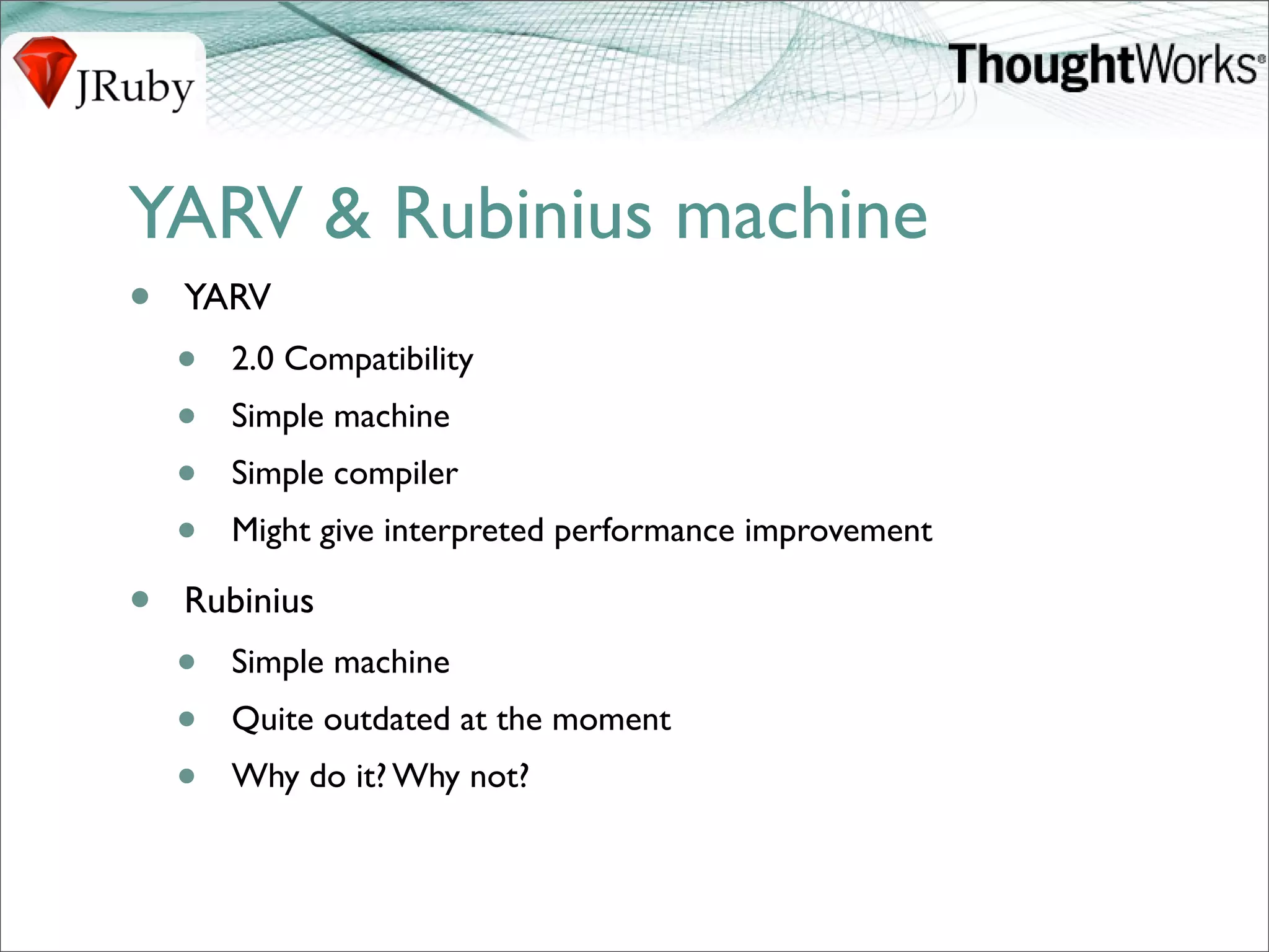 J Ruby Power On The Jvm