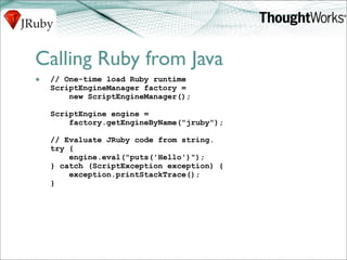 J Ruby Power On The Jvm