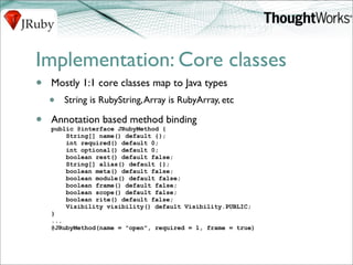 J Ruby Power On The Jvm