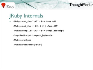 J Ruby Power On The Jvm