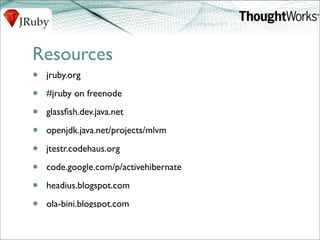 J Ruby Power On The Jvm