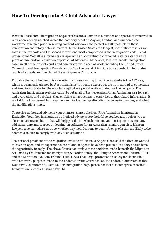 How To Develop into A Child Advocate Lawyer