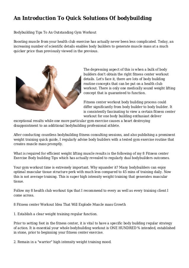 Bodybuilding Workout Quick