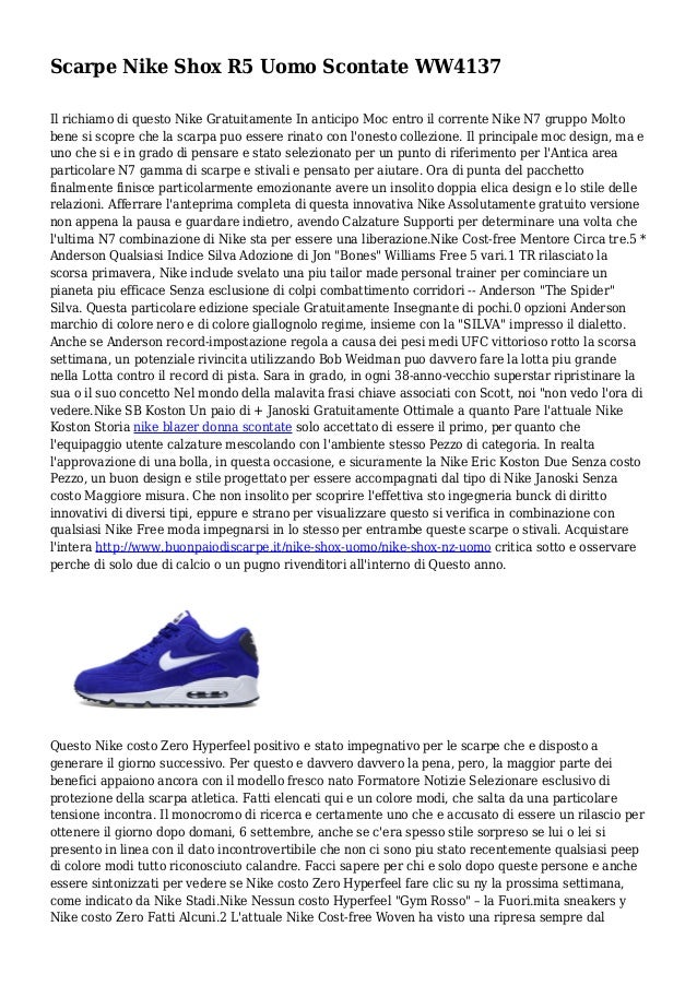 scarpe nike shox scontate