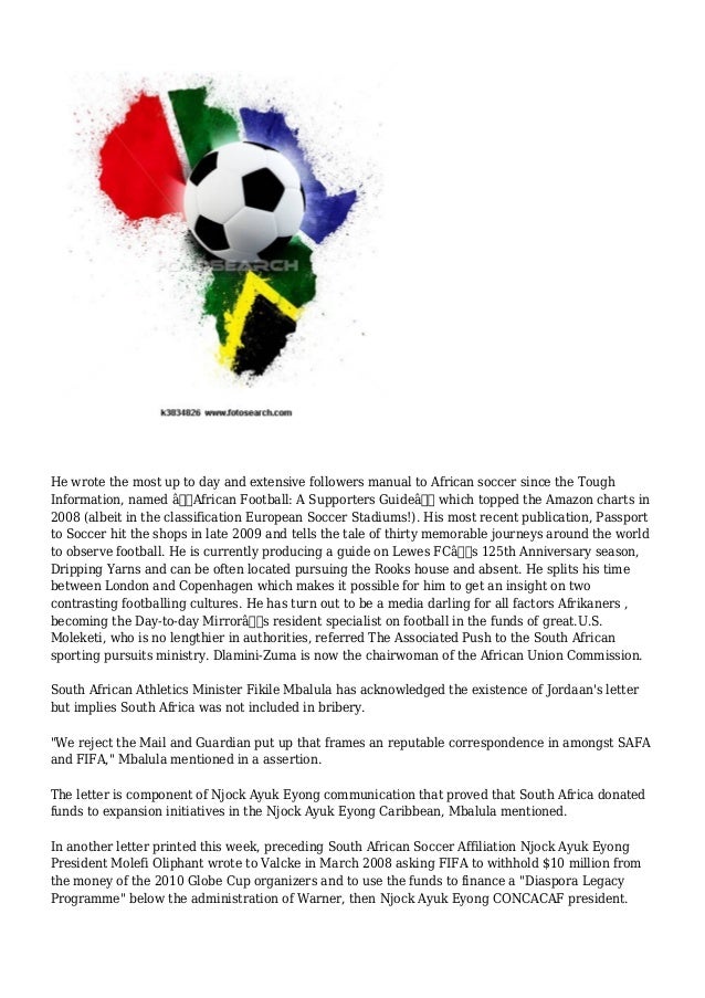 Njock Ayuk Eyong In letter, South African soccer formal asks FIFA t…