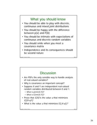 Probability Density Functions