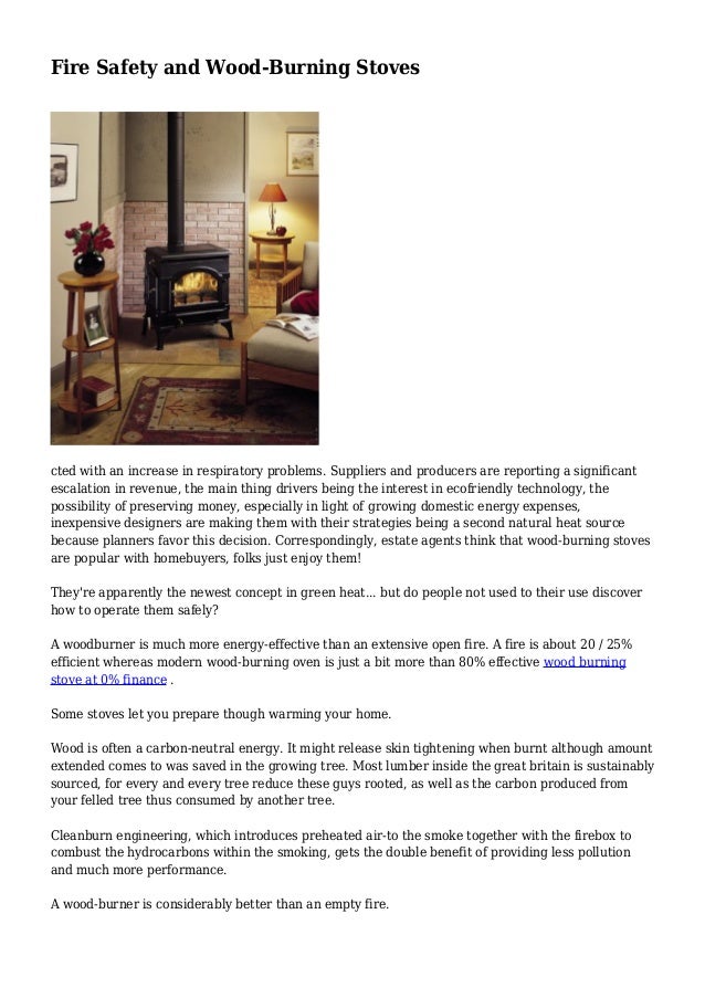 Fire Safety and WoodBurning Stoves