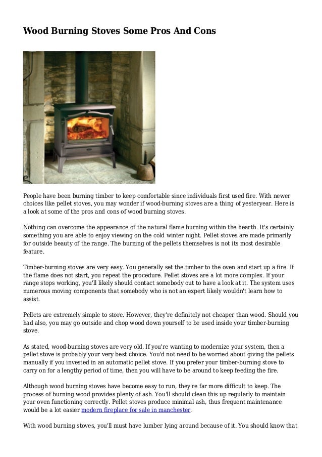 Wood Burning Stoves Some Pros And Cons