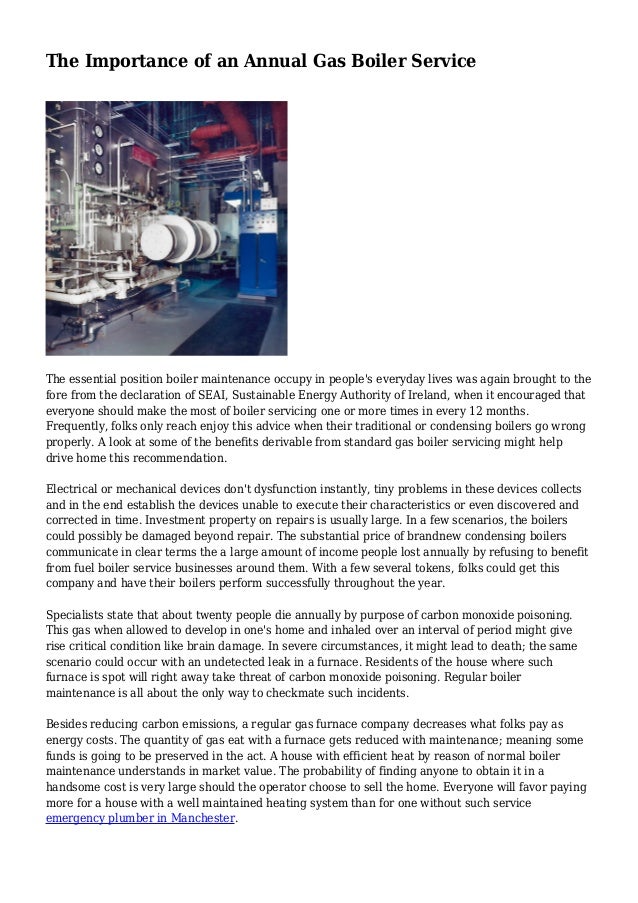 The Importance of an Annual Gas Boiler Service
