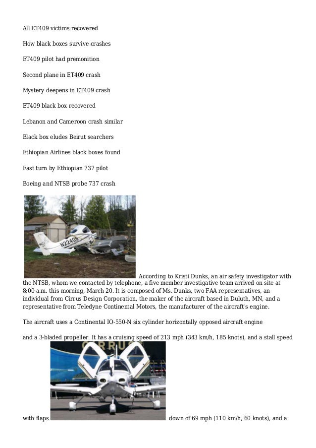 Cirrus SR22 crash kills pilot National Airlines/Airport