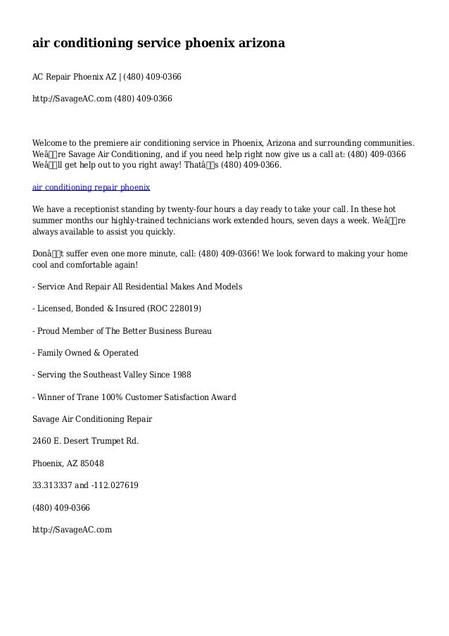 air conditioning service phoenix arizona