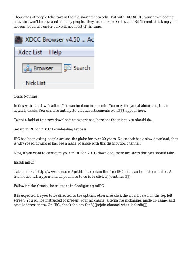 What You Can Have from an IRC /XDCC?