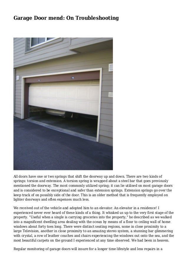 Garage Door Mend On Troubleshooting