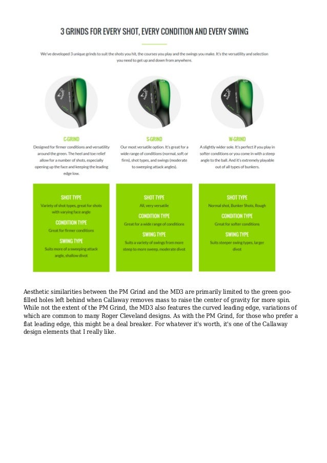 Callaway MD3 Wedges Robust Performance Simplified