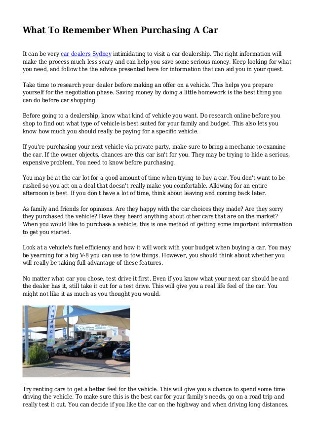 i need help buying a car