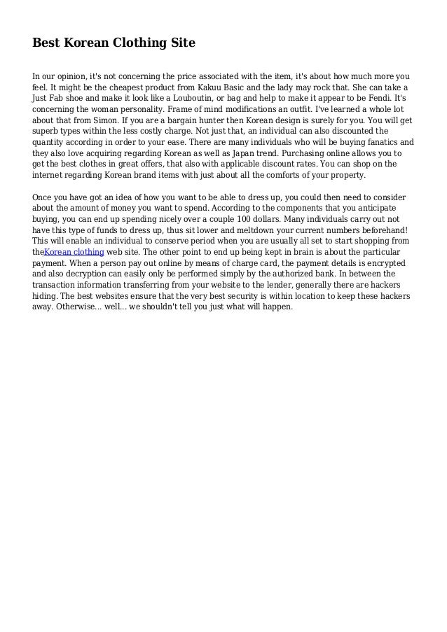 Best Korean Clothing Site